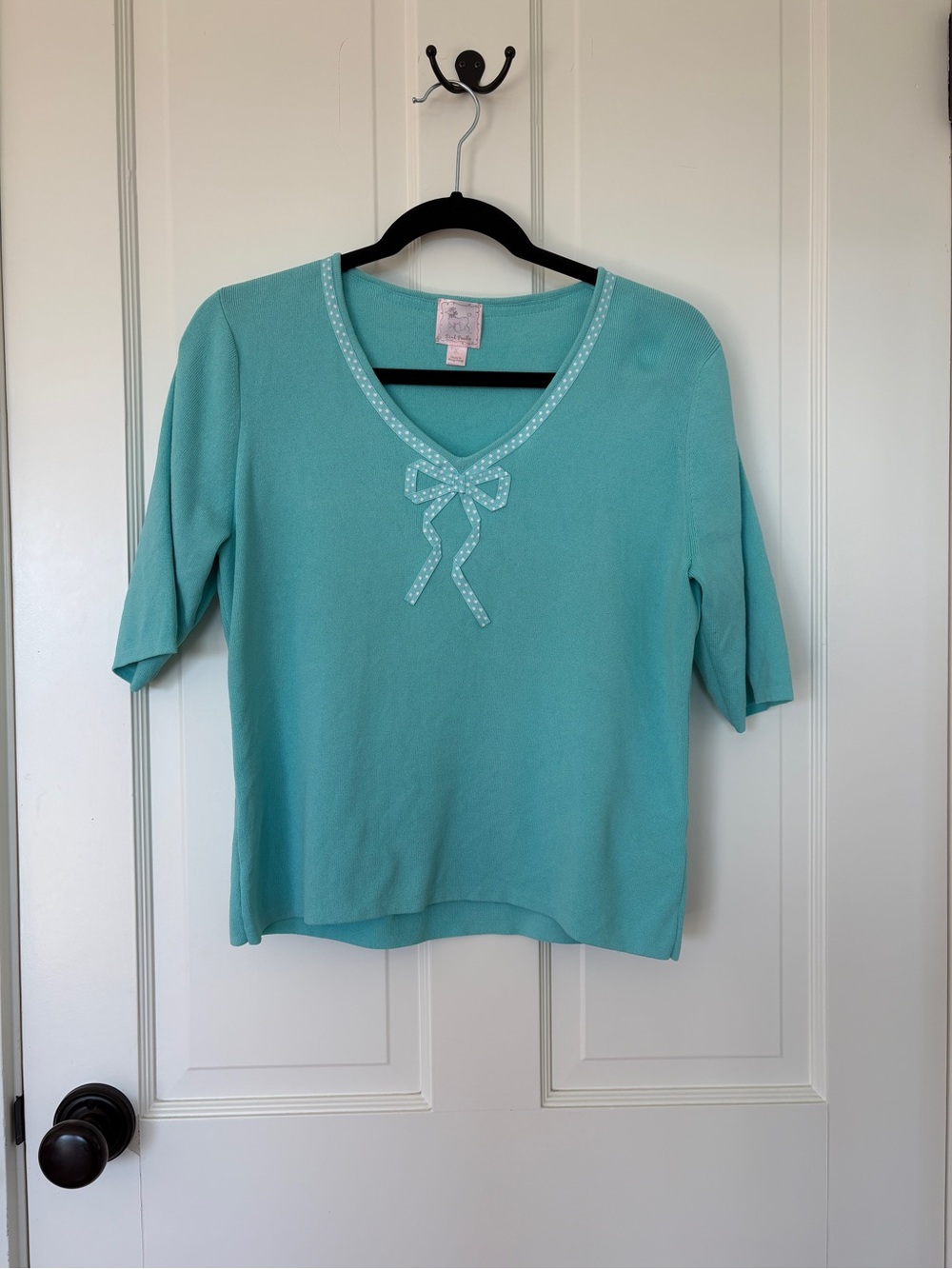 Vintage Pink Poodle Knit Top